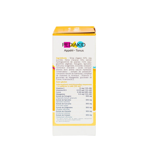 Siro Pediakid Appétit Tonus hỗ trợ kích thích cảm giác thèm ăn, giảm mệt mỏi (125ml)