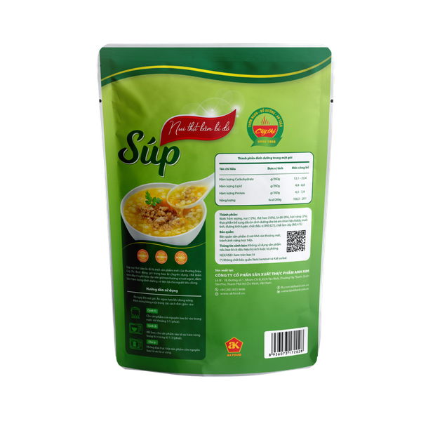 Súp nui thịt bằm bí đỏ Cây Thị (260g)