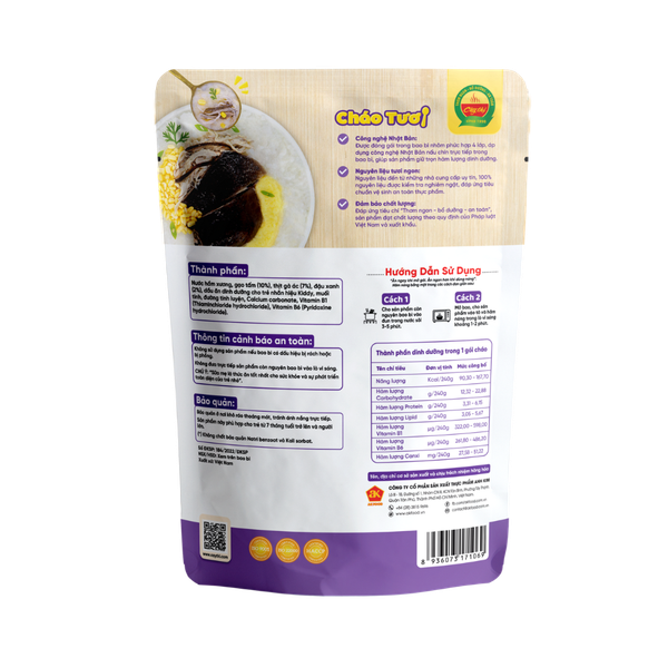 Cháo tươi gà ác đậu xanh Cây Thị (240g)