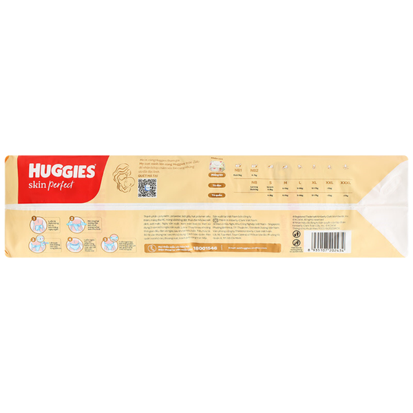 Tã Huggies Dán Skin Perfect S-80 (4 - 8 Kg)