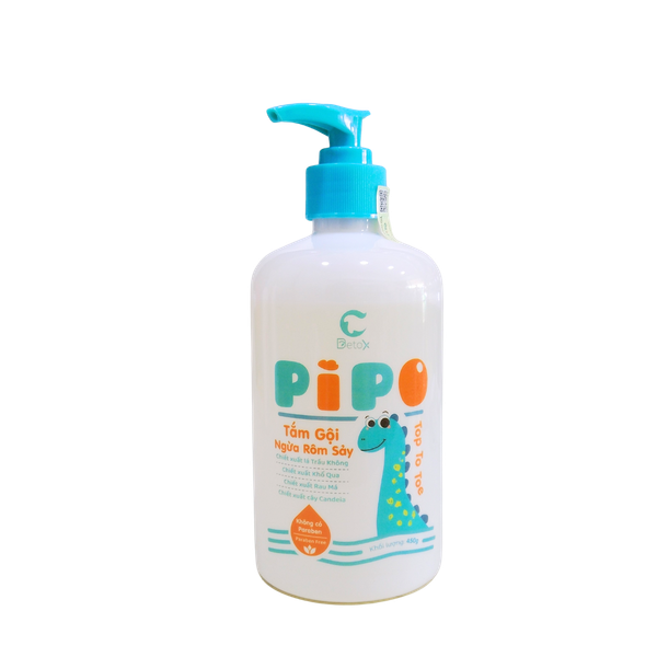 C - DETOX Sữa tắm gội Pipo ngừa rôm sảy 450ml