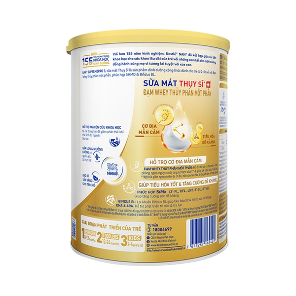 Sữa Nan Supreme Pro số 3 (800g) cho bé từ 2-6 tuổi