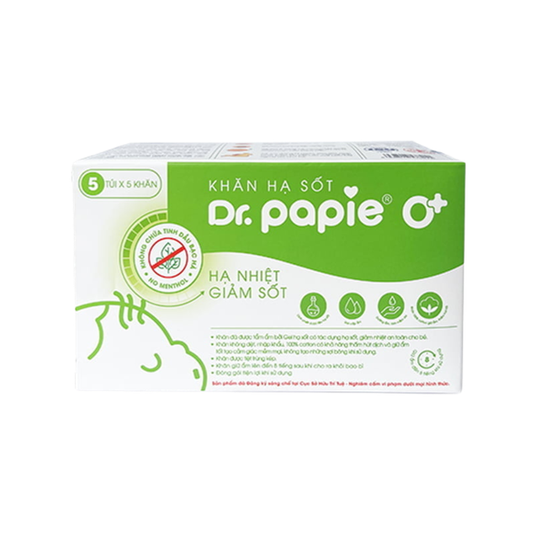 Khăn hạ sốt Dr.Papie 0+