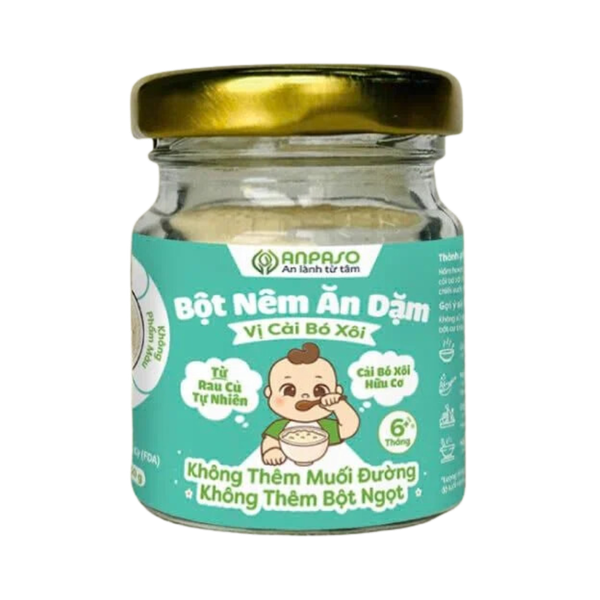 Bột nêm ăn dặm vị cải bó xôi 60g ANPASO