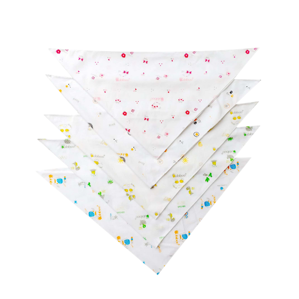 Tả tam giác cotton in hình Babiboo (set 3)
