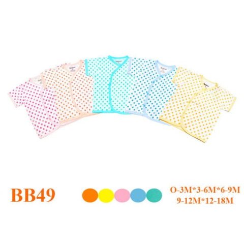 Áo cổ tim TN thiết kế chấm bi BB49 Babiboo