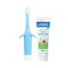 Combo bàn trải đánh răng & kem đánh răang vị táo 0-3 tuối xanh