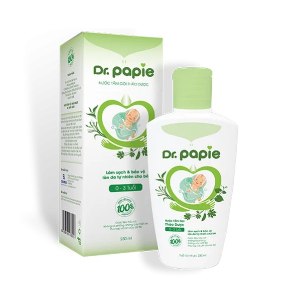 Nước tắm gội thảo dược Dr. Papie 230 ml