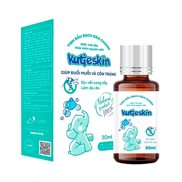 Tinh dầu bạch đàn chanh Kutieskin 30ml (đuổi muỗi và côn trùng)