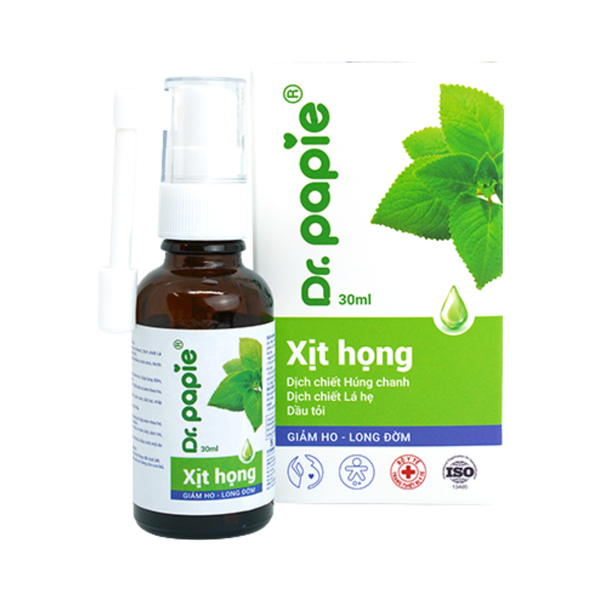 Xịt họng húng chanh Dr.Papie
