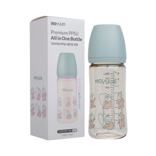 Bình sữa Moyuum em bé 270ml xanh