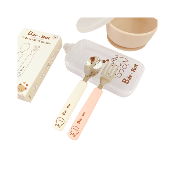 Set thìa dĩa đũa hình gấu Bar - Rot BR018