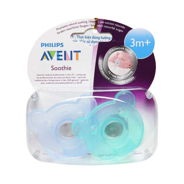Ty ngậm silicone chuẩn y tế Philips Avent từ 3m (set 2)