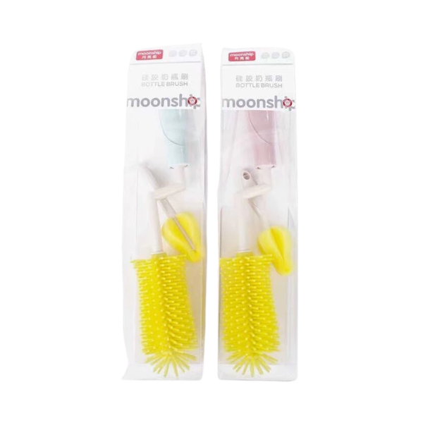 Cọ rửa bình sữa MoonShip silicone 2 món