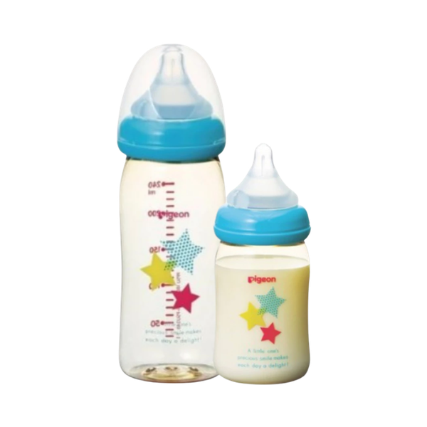 Bình sữa Pigeon PPSU CR NĐ 240ml xanh