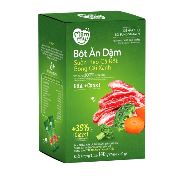 Bột ăn dặm Mămmy sườn heo cà rốt
