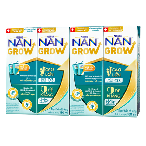 Sữa BPS Nan Grow 180ml cho bé trên 1 tuổi (thùng 24 hộp tặng 8 hộp)