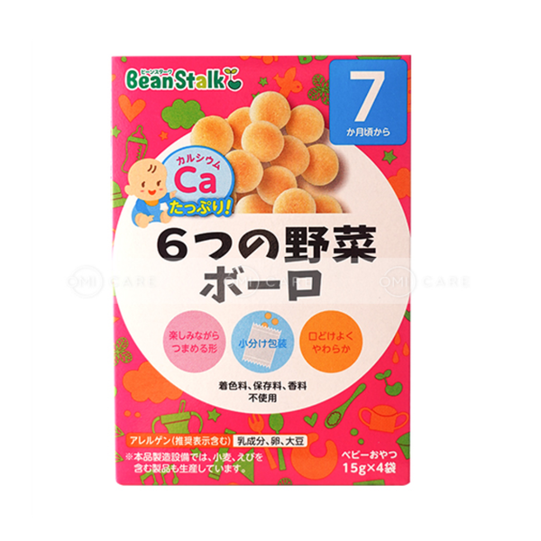 Bánh ăn dặm BeanStalk 6 loại rau củ 7m+