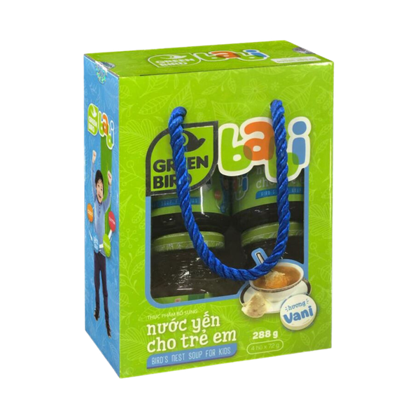 Nước yến cho trẻ em Kids (lốc 4 tặng 1, 1 thùng 9 lốc tặng xe chòi)