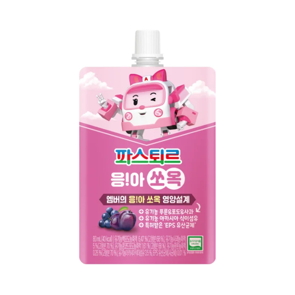 Hồng sâm Lotte, nước mận nho và táo hữu cơ (màu hồng)