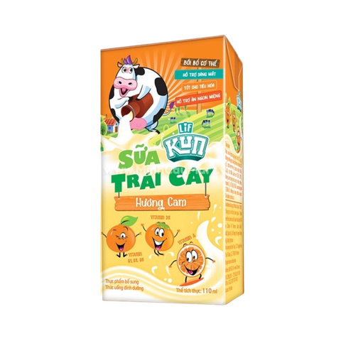 Sữa Kun trái cây hương cam 110ml (lốc 4 hộp)