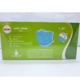 Khẩu trang 3 lớp xanh (50 cái/hộp, bạch tuyết)