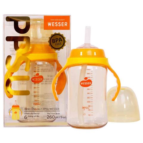 Bình ống hút Wesser PPSU CR 260 ml