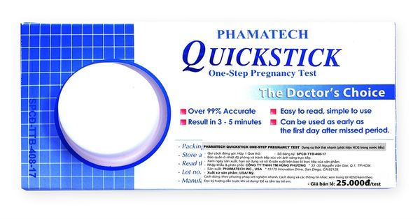 Phamatech Quickstick One-Step Pregnancy Test