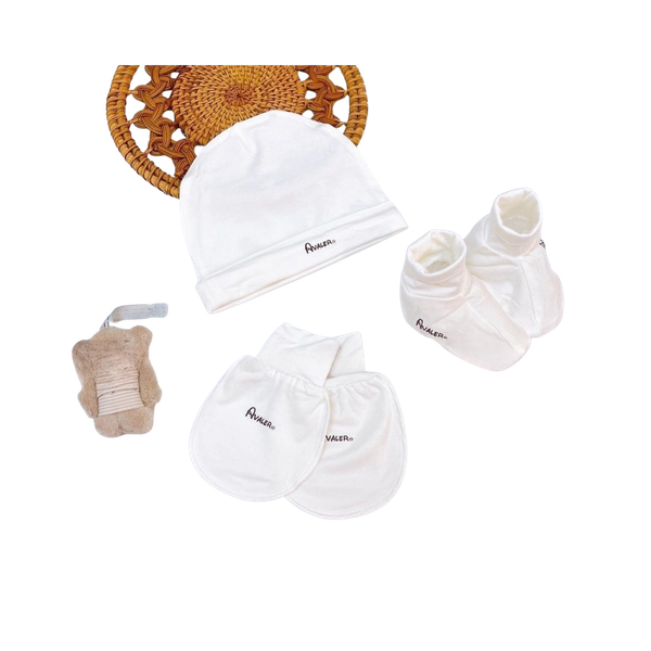 Set bao tay bao chân nón sợi tre Avaler