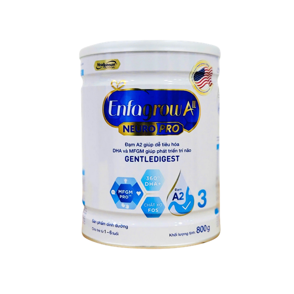 Sữa Enfagrow NeuroPro A2 số 3 (800g) cho bé từ 1-6 tuổi (mã mới)
