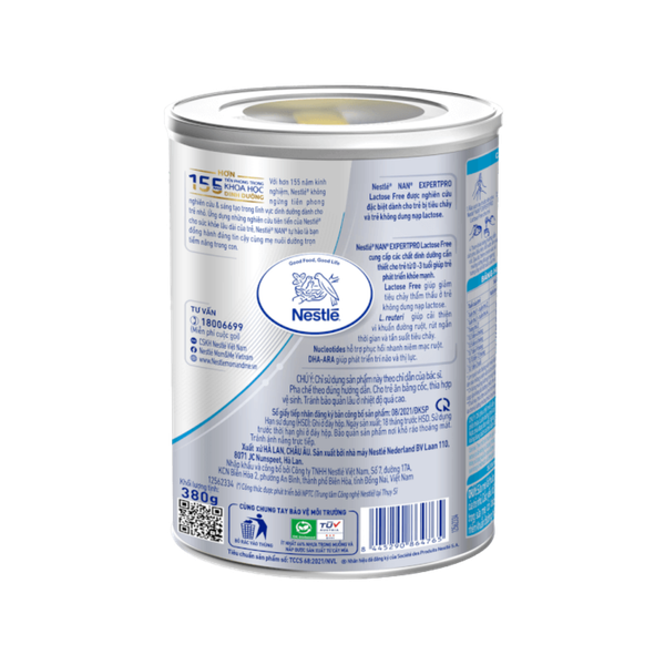 Sữa Nestle Nan Expert Pro Lactose Free 380g cho bé từ 0-3 tuổi