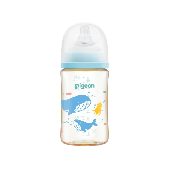 Bình sữa Pigeon PPSU Softouch Baby Friendly đại dương 240ml (nội địa Nhật)