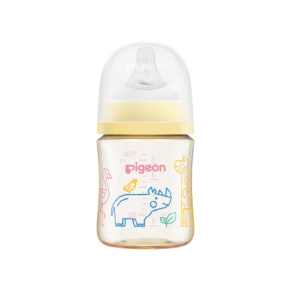 Bình sữa Pigeon PPSU Softouch Baby Friendly Muông thú 160ml (nội địa Nhật)