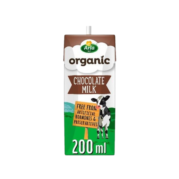 Sữa tươi hữu cơ Arla 200ml vị socola (thùng 12 hộp, bán lẻ hộp)