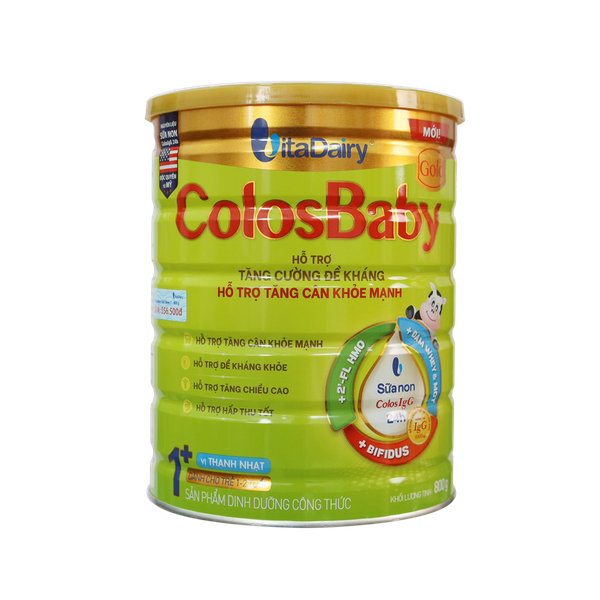 Sữa ColosBaby Gold 1+ vị thanh nhạt (800g) cho bé từ 1-2 tuổi