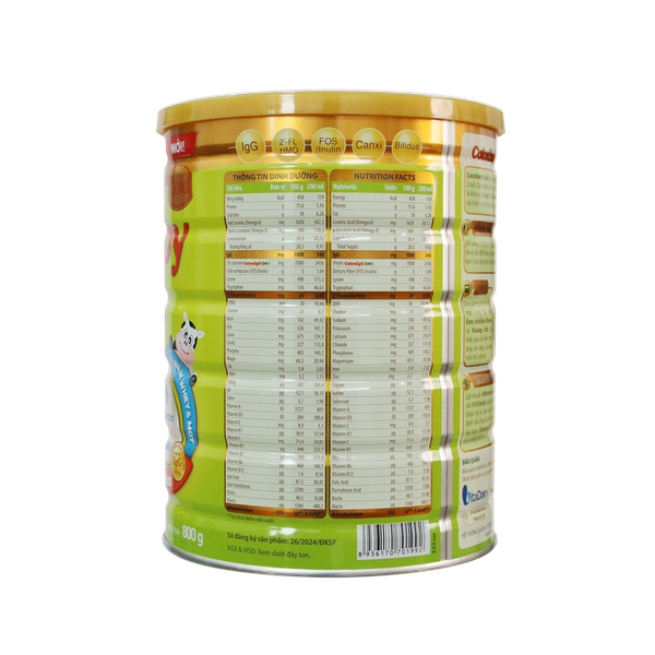 Sữa ColosBaby Gold 2+ vị thanh nhạt (800g) cho bé trên 2 tuổi