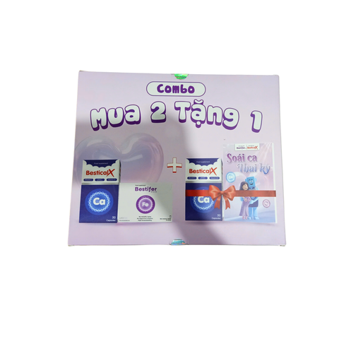 Combo Canxi Bestical X và Sắt Bestifier (tặng 1 hộp Canxi Bestical X)