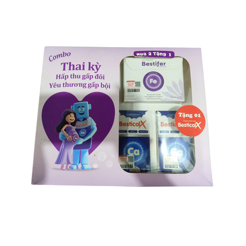 Combo Canxi Bestical X và Sắt Bestifier (tặng 1 hộp Canxi Bestical X)