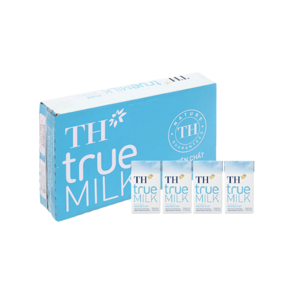 Sữa tươi tiệt trùng TH True Milk nguyên chất 180ml (lốc 4 hộp)
