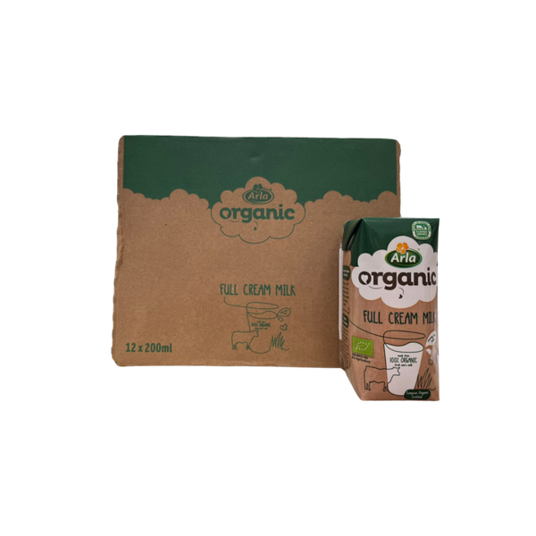 THÙNG Sữa tươi hữu cơ Arla 200ml nguyên kem (12 hộp)