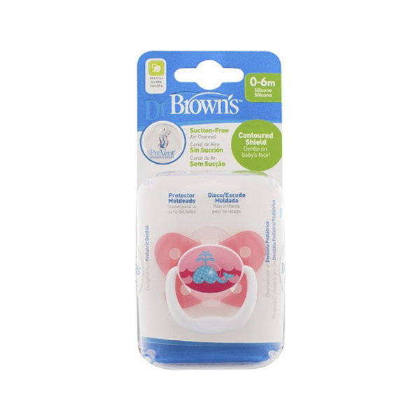 Ty ngậm đơn hình cá mập hồng Dr Brown 0-6m