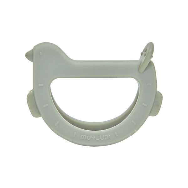 Gặm nướu silicone Moyuum hình chim xanh lá