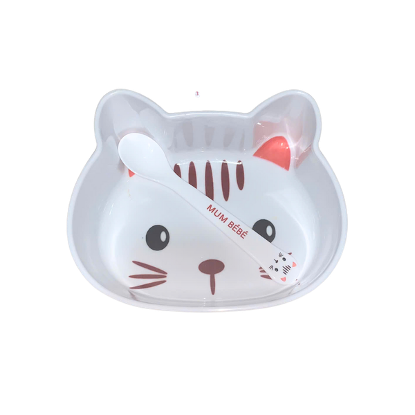 Chén mèo thỏ kèm muỗng