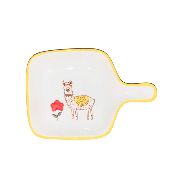 Chén ăn dặm đồ sứ (dạng chảo vuông)