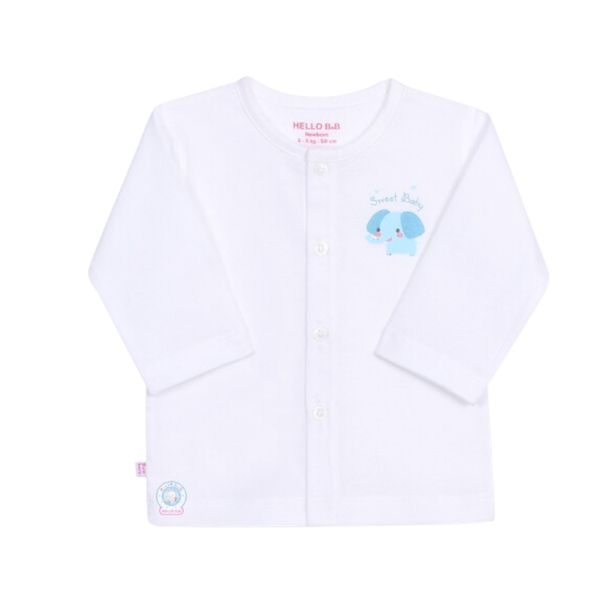 Áo cài giữa trắng TD HB s3m (mẫu mới)