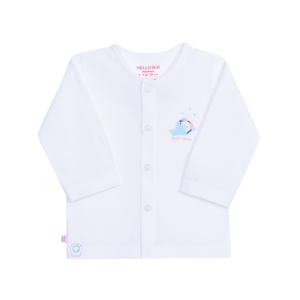 Áo cài giữa trắng TD HB s6m (mẫu mới)