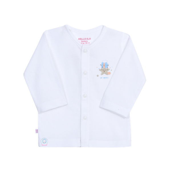 Áo cài giữa trắng TD HB s6m (mẫu mới)
