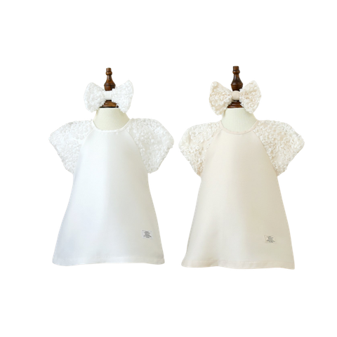 Set váy tiểu công chúa Hrnee (2 màu trắng kem)