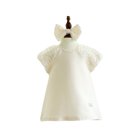 Set váy tiểu công chúa Hrnee (2 màu trắng kem)