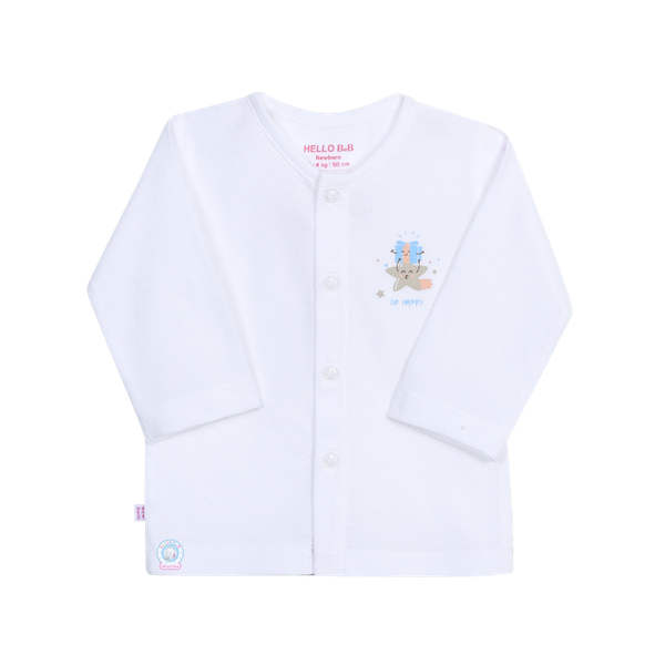 Áo cài giữa trắng TN HB s9m (mẫu mới)